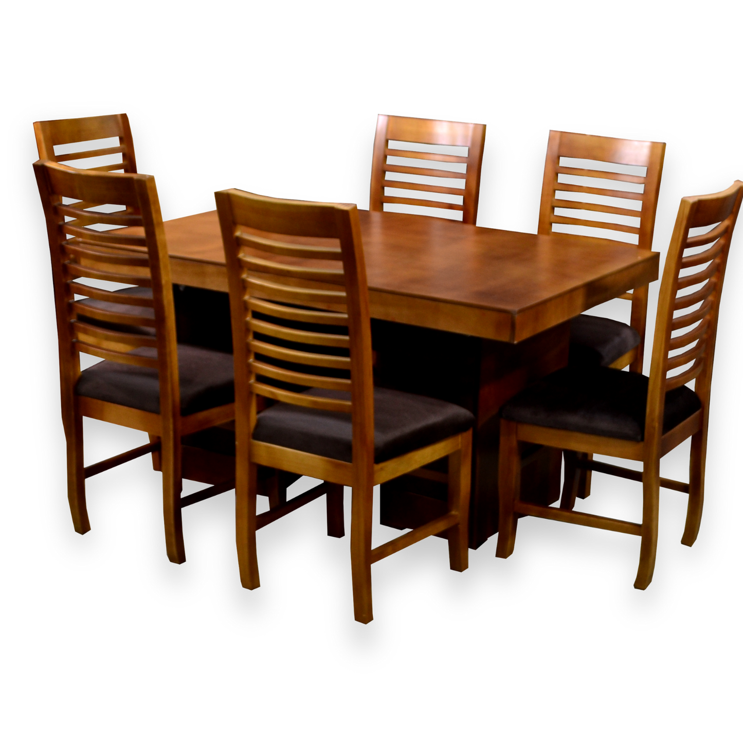 Comedor Napoles 6 Personas Enchapado Nogal Mod 1