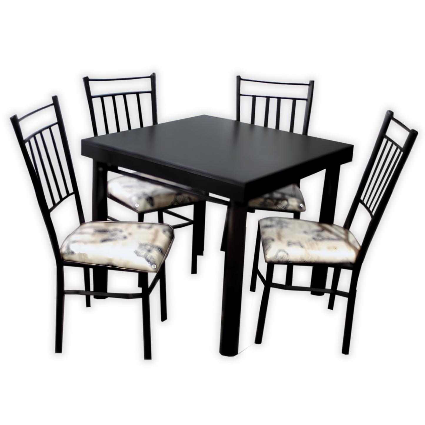 Comedor Venecia Tubular Sin Respaldo 4 Personas