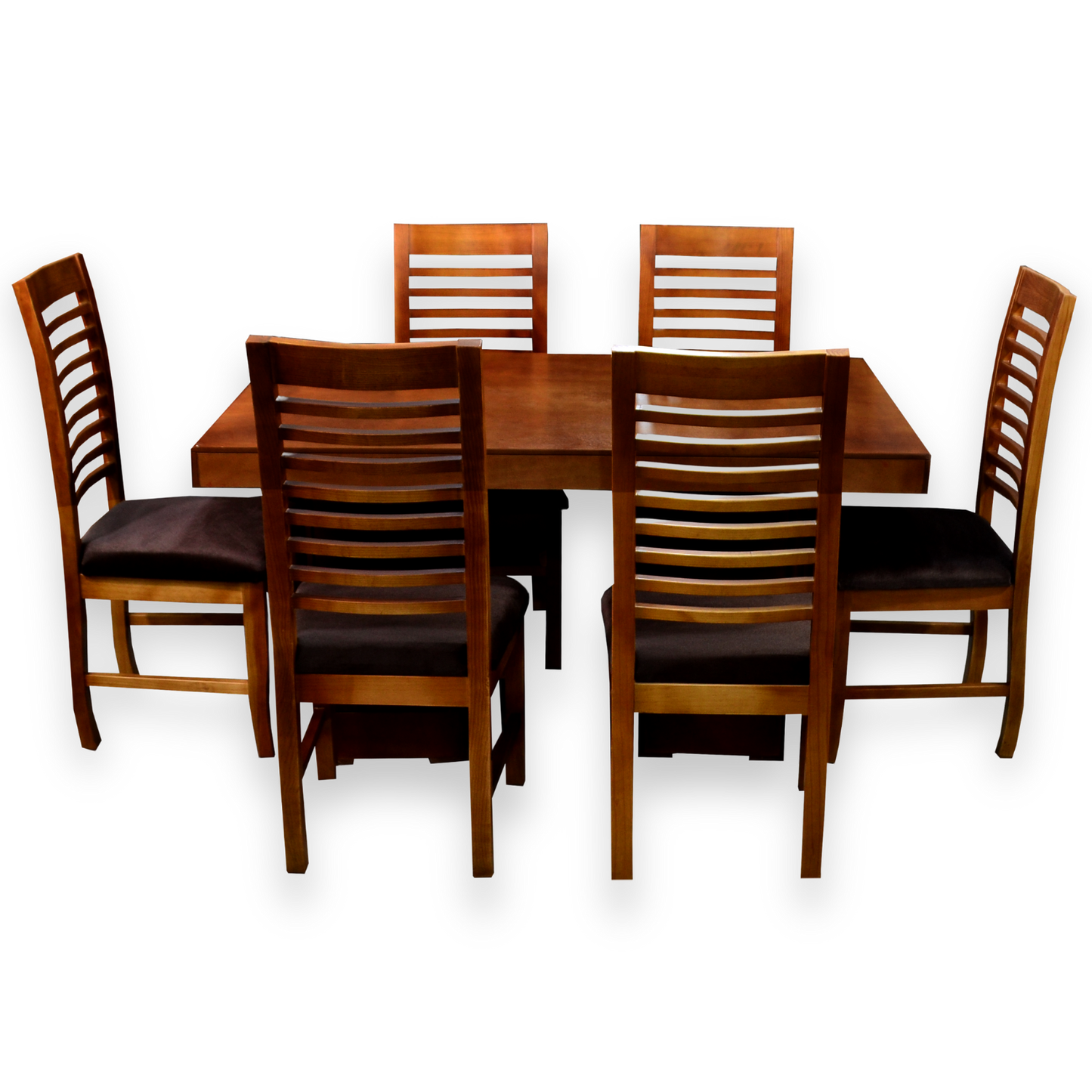 Comedor Napoles 6 Personas Enchapado Nogal Mod 1